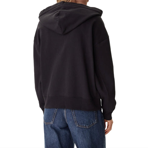 Felpa Donna con full zip frontale e cappuccio, dal taglio classico
